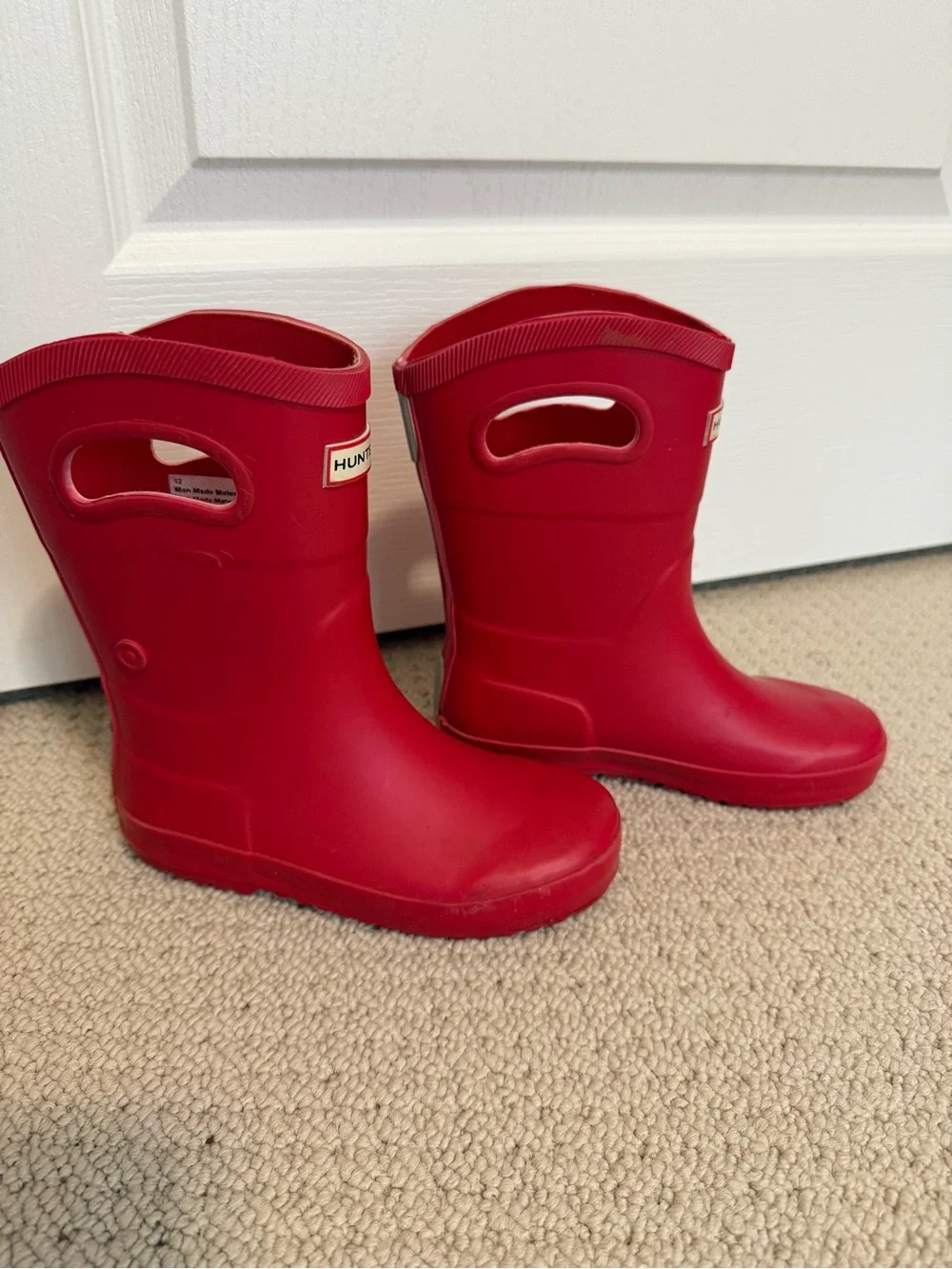 Hunter Kids Red Waterproof Rain Boots